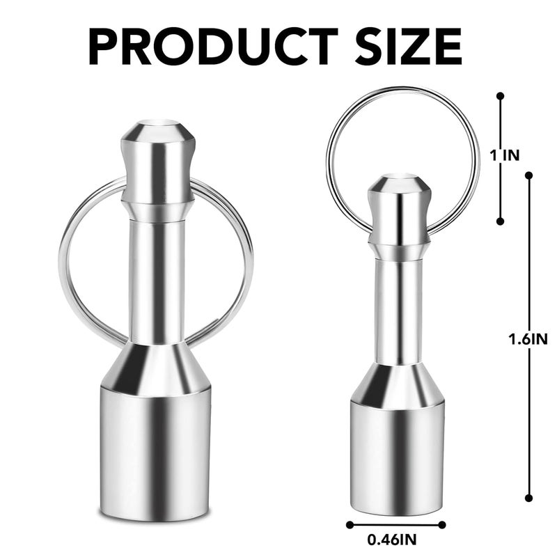 TRYMAG 10 Pack Keychain Magnets for Testing Brass, Neodymium Pocket Keychain with Strong Magnetic Rare Earth, Gold Silver Jewelry Test Magnet Hanging Keys Holder - Image 2